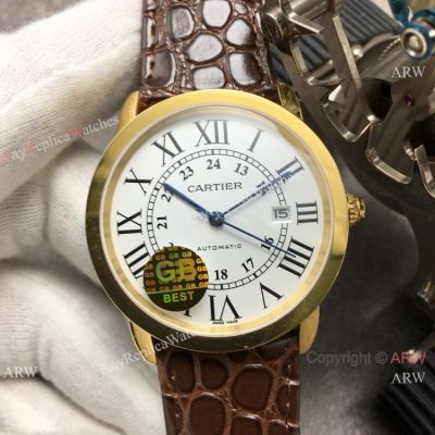 (GB)Swiss Copy Cartier Ronde Solo De Watch Yellow Gold